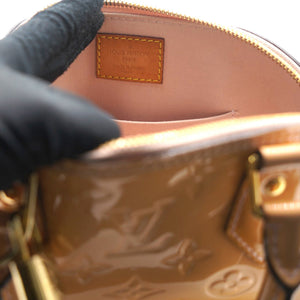Rose Velours Monogram Vernis Alma BB Bag