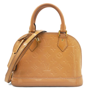 Rose Velours Monogram Vernis Alma BB Bag