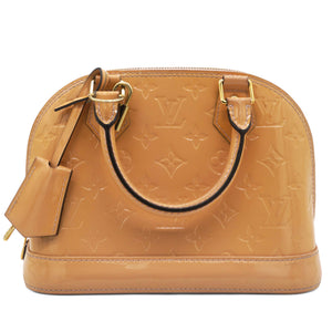 Rose Velours Monogram Vernis Alma BB Bag