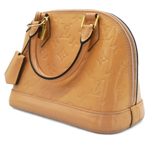 Rose Velours Monogram Vernis Alma BB Bag