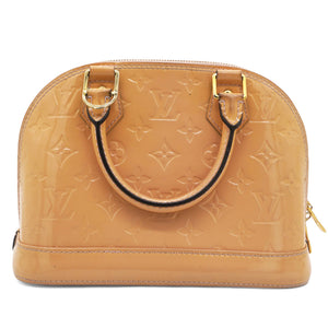 Rose Velours Monogram Vernis Alma BB Bag