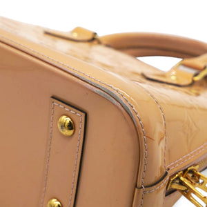 Rose Velours Monogram Vernis Alma BB Bag