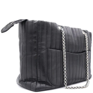 Vertical Quilted Mademoiselle Tote