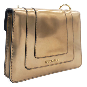 Metallic Calfskin Serpenti Forever Crossbody Bag Bronze