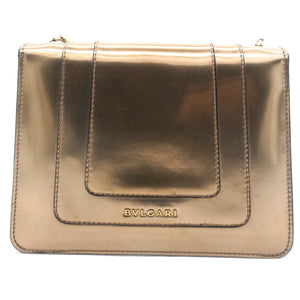 Metallic Calfskin Serpenti Forever Crossbody Bag Bronze