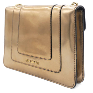 Metallic Calfskin Serpenti Forever Crossbody Bag Bronze