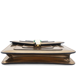Metallic Calfskin Serpenti Forever Crossbody Bag Bronze