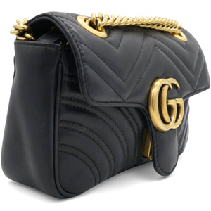 GG Marmont Matelassé Small Bag Black