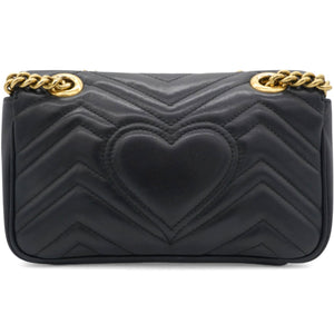 GG Marmont Matelassé Small Bag Black