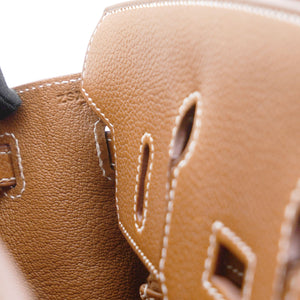Gold Barenia Faubourg Birkin 25 Bag