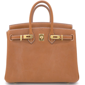 Gold Barenia Faubourg Birkin 25 Bag
