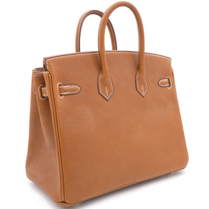 Gold Barenia Faubourg Birkin 25 Bag