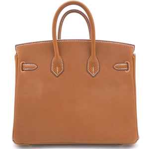 Gold Barenia Faubourg Birkin 25 Bag