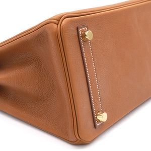 Gold Barenia Faubourg Birkin 25 Bag