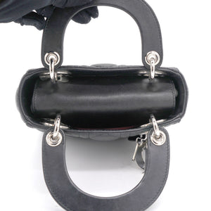 Lambskin Cannage Mini Lady Dior Black