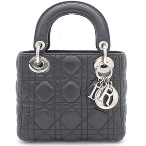 Lambskin Cannage Mini Lady Dior Black