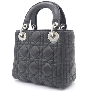 Lambskin Cannage Mini Lady Dior Black