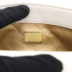 Lambskin Quilted Mini Coco Clips Flap White
