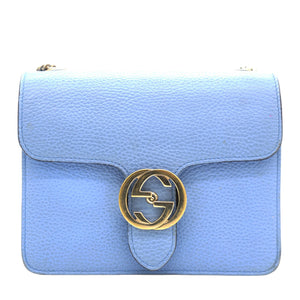 Blue Small Dollar Interlocking G Crossbody