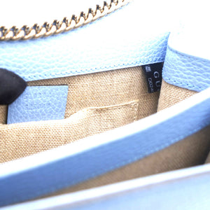 Blue Small Dollar Interlocking G Crossbody