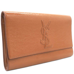 Beige Patent Leather Belle De Jour Clutch