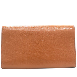 Beige Patent Leather Belle De Jour Clutch