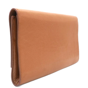 Beige Patent Leather Belle De Jour Clutch