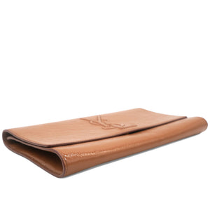 Beige Patent Leather Belle De Jour Clutch