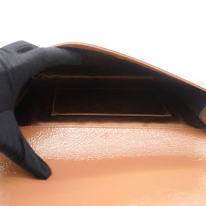 Beige Patent Leather Belle De Jour Clutch