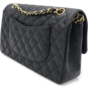Classic Flap Caviar Black Medium GHW