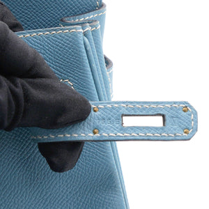 Epsom Birkin 30 Blue Jean 2009