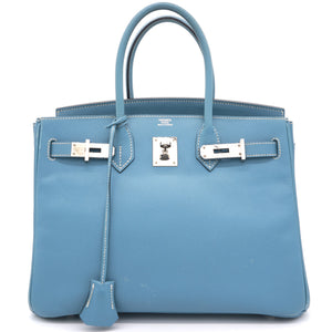 Epsom Birkin 30 Blue Jean 2009