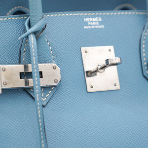 Epsom Birkin 30 Blue Jean 2009