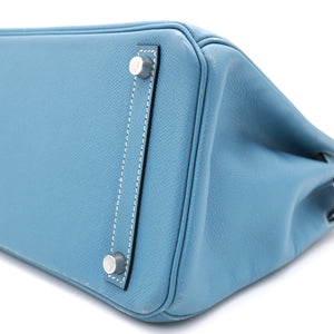 Epsom Birkin 30 Blue Jean 2009