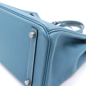 Epsom Birkin 30 Blue Jean 2009