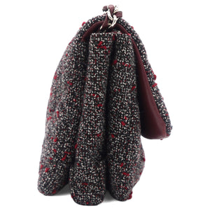 Tweed Quilted Gelly Bag Burgundy Multicolor