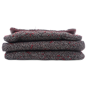 Tweed Quilted Gelly Bag Burgundy Multicolor