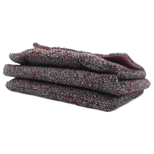 Tweed Quilted Gelly Bag Burgundy Multicolor