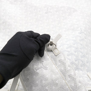 White Goyardine Coated Canvas St. Louis GM Tote