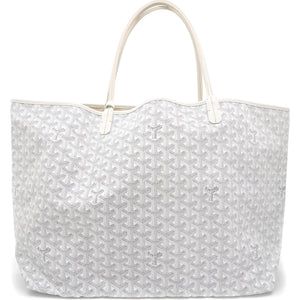White Goyardine Coated Canvas St. Louis GM Tote