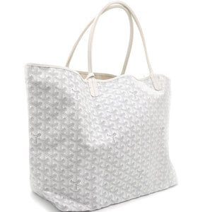 White Goyardine Coated Canvas St. Louis GM Tote