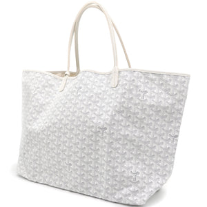 White Goyardine Coated Canvas St. Louis GM Tote