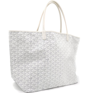 White Goyardine Coated Canvas St. Louis GM Tote