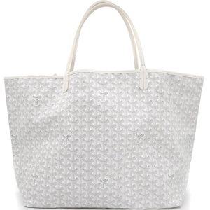 White Goyardine Coated Canvas St. Louis GM Tote