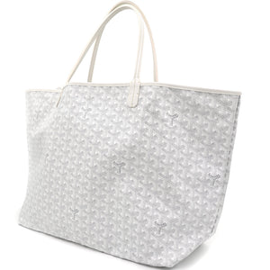 White Goyardine Coated Canvas St. Louis GM Tote