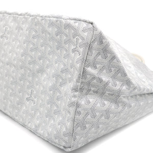 White Goyardine Coated Canvas St. Louis GM Tote