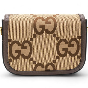 Monogram Jumbo GG Textured Dollar Web Mini Horsebit 1955 Shoulder Bag