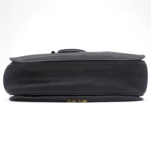Black Madras Leather Pushlock Tote Large