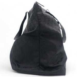 Black GG Nylon Viaggio Duffle Bag