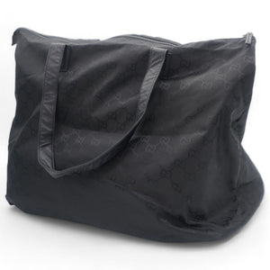 Black GG Nylon Viaggio Duffle Bag